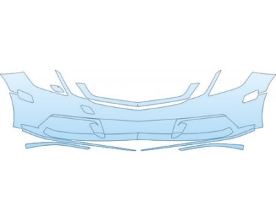 PAINT PROTECTION KIT - 2011 MERCEDES-BENZ E-CLASS SEDAN BASE 550 BUMPER KIT - PRECUT PPF CLEAR BRA WRAP