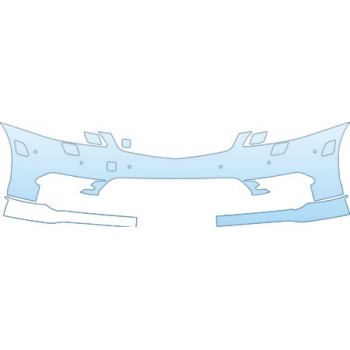 PAINT PROTECTION KIT - 2010 MERCEDES-BENZ S-CLASS 400H SPORT SPORT BUMPER(WITH WASHERS AND SENSORS) KIT - PRECUT PPF CLEAR BRA WRAP