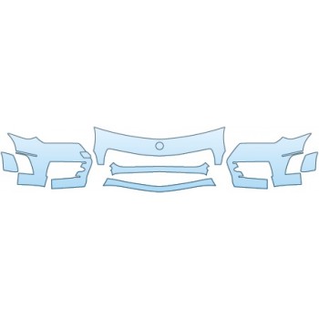 PAINT PROTECTION KIT - 2015 MERCEDES-BENZ SLK 55 AMG BUMPER (MORE SEAMS) - PRECUT PPF CLEAR BRA WRAP