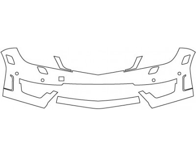 2015 MERCEDES-BENZ C COUPE 63 AMG Bumper(with Washers And Sensors)