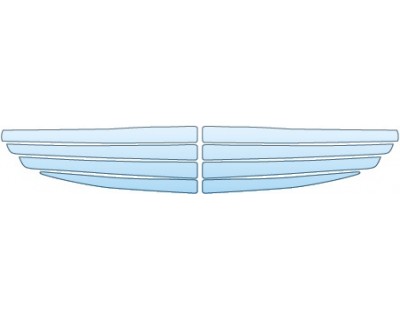 PAINT PROTECTION KIT - 2015 MERCEDES-BENZ C-CLASS SEDAN LUXURY GRILLE - PRECUT PPF CLEAR BRA WRAP
