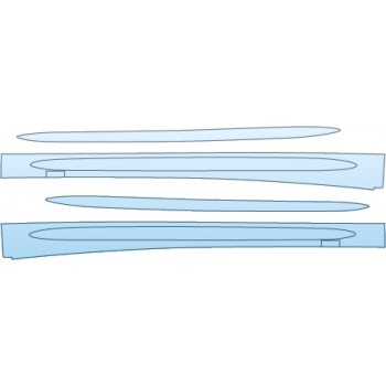PAINT PROTECTION KIT - 2015 MERCEDES-BENZ E-CLASS E400 COUPE ROCKERS - PRECUT PPF CLEAR BRA WRAP