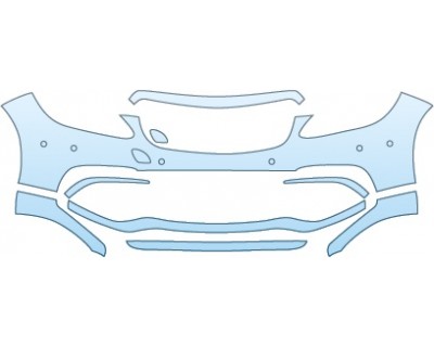 PAINT PROTECTION KIT - 2015 MERCEDES-BENZ E-CLASS E63 AMG SEDAN BASE BUMPER - PRECUT PPF CLEAR BRA WRAP
