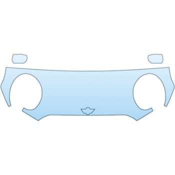 PAINT PROTECTION KIT - 2014 MINI COOPER HARDTOP  HOOD MIRRORS (24 INCH) - PRECUT PPF CLEAR BRA WRAP