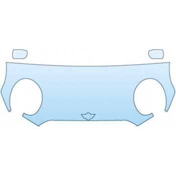 PAINT PROTECTION KIT - 2014 MINI COOPER HARDTOP  HOOD MIRRORS (30 INCH) - PRECUT PPF CLEAR BRA WRAP
