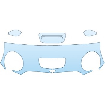 PAINT PROTECTION KIT - 2014 MINI COOPER CLUBMAN BASE HOOD MIRRORS (24 INCH) - PRECUT PPF CLEAR BRA WRAP