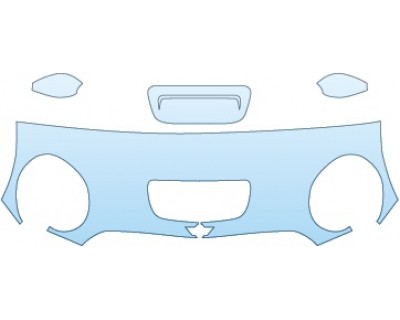 PAINT PROTECTION KIT - 2014 MINI COOPER CLUBMAN BASE HOOD MIRRORS (24 INCH) - PRECUT PPF CLEAR BRA WRAP