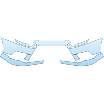 PAINT PROTECTION KIT - 2015 MITSUBISHI LANCER EVOLUTION MR BUMPER(AERO) - PRECUT PPF CLEAR BRA WRAP