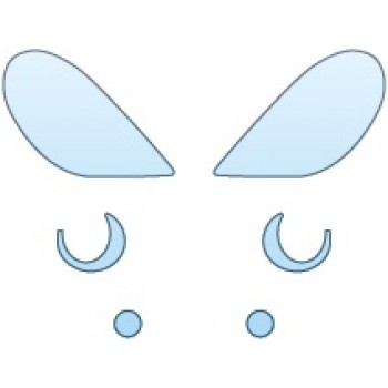 PAINT PROTECTION KIT - 2014 MITSUBISHI I-MIEV ES  HEADLIGHTS FOG LIGHTS - PRECUT PPF CLEAR BRA WRAP