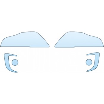 PAINT PROTECTION KIT - 2015 MITSUBISHI OUTLANDER SPORT SE  HEADLIGHTS FOG LIGHTS RUNNING LIGHTS - PRECUT PPF CLEAR BRA WRAP