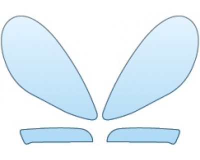 PAINT PROTECTION KIT - 2014 PORSCHE PANAMERA GTS  HEADLIGHTS FOG LIGHTS - PRECUT PPF CLEAR BRA WRAP