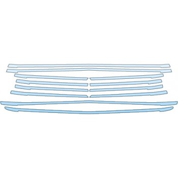 PAINT PROTECTION KIT - 2015 TOYOTA TUNDRA PLATINUM DOUBLE CAB GRILLE INSERTS - PRECUT PPF CLEAR BRA WRAP