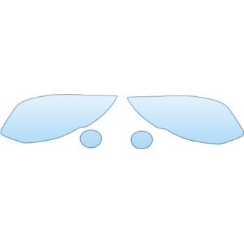 PAINT PROTECTION KIT - 2011 VOLVO C70 T5  HEADLIGHTS FOGLIGHTS KIT - PRECUT PPF CLEAR BRA WRAP
