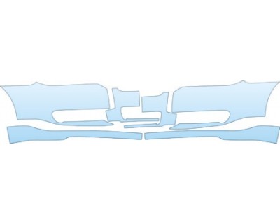 PAINT PROTECTION KIT - 2010 VOLVO S80 T6-AWD  LOWER BUMPER WITH PLATE CUT OUT KIT - PRECUT PPF CLEAR BRA WRAP
