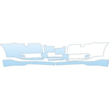 PAINT PROTECTION KIT - 2010 VOLVO S80 T6-AWD  LOWER BUMPER WITH WASHERS AND PLATE CUT OUT KIT - PRECUT PPF CLEAR BRA WRAP