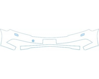 PAINT PROTECTION KIT - 2013 VOLKSWAGEN CC SEDAN SPORT BUMPER (WITH PLATE CUTOUT) KIT - PRECUT PPF CLEAR BRA WRAP