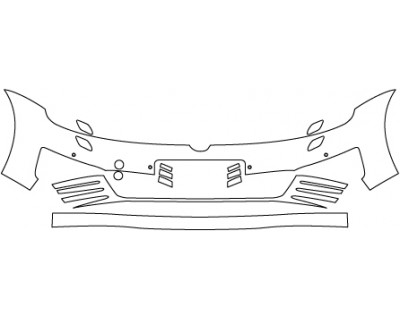 2015 VOLKSWAGEN GOLF MK7 GTI Bumper (more Seams)