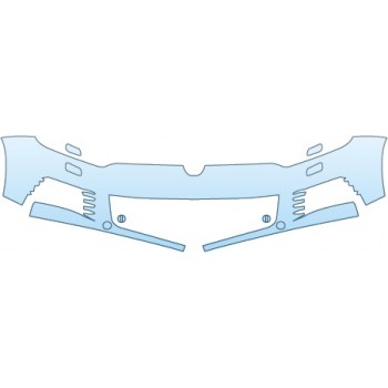 PAINT PROTECTION KIT - 2014 VOLKSWAGEN TOUAREG R LINE  UPPER BUMPER (LESS SEAMS) - PRECUT PPF CLEAR BRA WRAP
