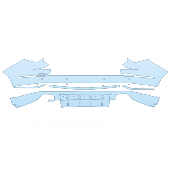 PAINT PROTECTION KIT - 2024 ACURA MDX ADVANCE PACKAGE REAR BUMPER - SENSORS - PRECUT PPF CLEAR BRA WRAP
