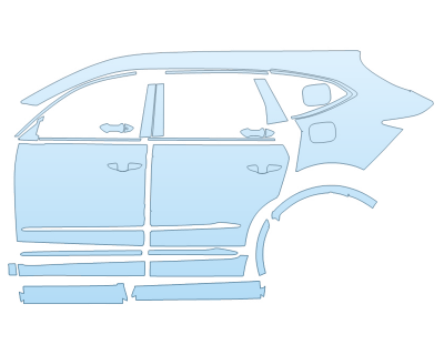 PAINT PROTECTION KIT - 2024 ACURA MDX TECHNOLOGY PACKAGE DRIVER SIDE - PRECUT PPF CLEAR BRA WRAP