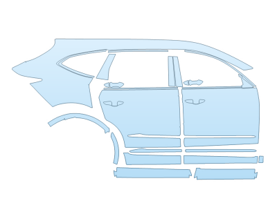 PAINT PROTECTION KIT - 2024 ACURA MDX TYPE S PASSENGER SIDE - PRECUT PPF CLEAR BRA WRAP