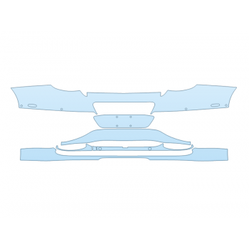 PAINT PROTECTION KIT - 2024 BENTLEY GT MULLINER REAR BUMPER - SENSORS - PRECUT PPF CLEAR BRA WRAP