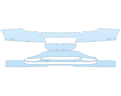 PAINT PROTECTION KIT - 2024 BENTLEY GT S REAR BUMPER - SENSORS - PRECUT PPF CLEAR BRA WRAP