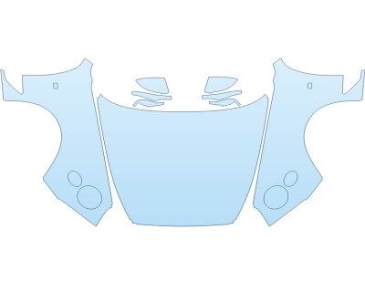 PAINT PROTECTION KIT - 2024 BENTLEY GT S FULL HOOD FENDERS MIRRORS  - (WRAPPED EDGES) - WITH S EMBLEM - PRECUT PPF CLEAR BRA WRAP