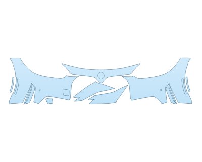 Precut PPF Kit – Clear Bra Paint Protection Film PAINT PROTECTION KIT - 2024 BMW I4 EDRIVE 40 BUMPER (MULTI PIECE) - SENSORS - PRECUT PPF CLEAR BRA WRAP