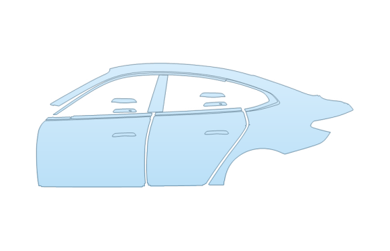 Precut PPF Kit – Clear Bra Paint Protection Film PAINT PROTECTION KIT - 2026 BMW I4 EDRIVE 40 DRIVER SIDE - PRECUT PPF CLEAR BRA WRAP