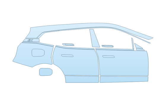 Precut PPF Kit – Clear Bra Paint Protection Film PAINT PROTECTION KIT - 2026 BMW IX XDRIVE50 SHADOWLINE PASSENGER SIDE - PRECUT PPF CLEAR BRA WRAP