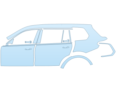 PAINT PROTECTION KIT - 2024 BMW X7 40I DRIVER SIDE - PRECUT PPF CLEAR BRA WRAP