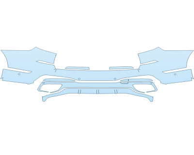 PAINT PROTECTION KIT - 2024 BMW X7 M60I REAR BUMPER - SENSORS - PRECUT PPF CLEAR BRA WRAP