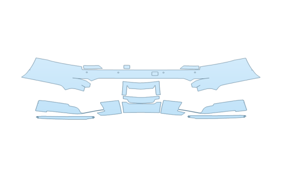 PAINT PROTECTION KIT - 2027 CADILLAC ESCALADE LUXURY REAR BUMPER - SENSORS - PRECUT PPF CLEAR BRA WRAP