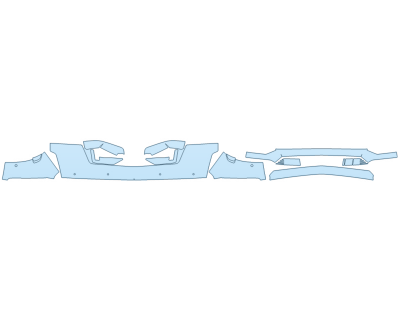 PAINT PROTECTION KIT - 2024 CADILLAC ESCALADE PREMIUM LUXURY PLATINUM BUMPER (MULTI PIECE) - SENSORS - PRECUT PPF CLEAR BRA WRAP