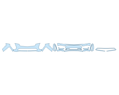 PAINT PROTECTION KIT - 2024 CADILLAC ESCALADE V SERIES BUMPER (MULTI PIECE) - PRECUT PPF CLEAR BRA WRAP