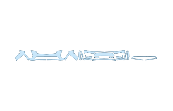 Precut PPF Kit – Clear Bra Paint Protection Film PAINT PROTECTION KIT - 2027 CADILLAC ESCALADE V SERIES BUMPER (MULTI PIECE) - PRECUT PPF CLEAR BRA WRAP