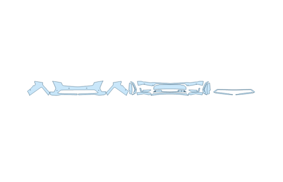 Precut PPF Kit – Clear Bra Paint Protection Film PAINT PROTECTION KIT - 2027 CADILLAC ESCALADE V SERIES BUMPER (MULTI PIECE) - SENSORS - PRECUT PPF CLEAR BRA WRAP