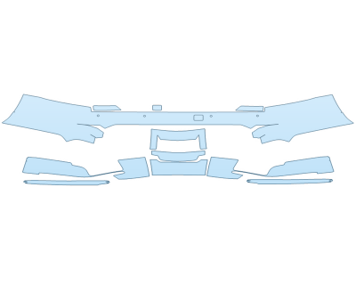 PAINT PROTECTION KIT - 2025 CADILLAC ESCALADE ESV PREMIUM LUXURY PLATINUM REAR BUMPER - SENSORS - PRECUT PPF CLEAR BRA WRAP