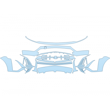 PAINT PROTECTION KIT - 2024 CADILLAC LYRIQ LUXURY BUMPER - PRECUT PPF CLEAR BRA WRAP