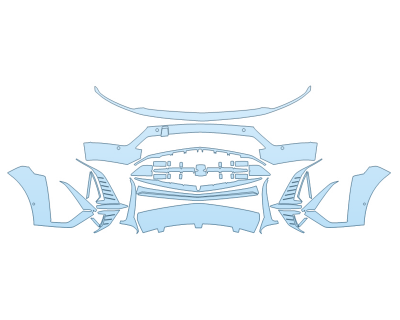 PAINT PROTECTION KIT - 2024 CADILLAC LYRIQ LUXURY BUMPER - SENSORS - PRECUT PPF CLEAR BRA WRAP