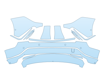PAINT PROTECTION KIT - 2024 CADILLAC LYRIQ TECH REAR BUMPER - SENSORS - PRECUT PPF CLEAR BRA WRAP