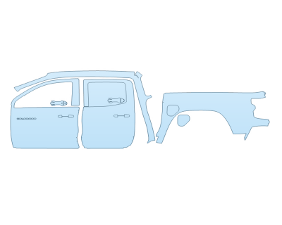 PAINT PROTECTION KIT - 2024 CHEVROLET COLORADO ZR2 DRIVER SIDE - PRECUT PPF CLEAR BRA WRAP
