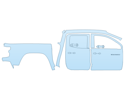 PAINT PROTECTION KIT - 2024 CHEVROLET COLORADO ZR2 PASSENGER SIDE - PRECUT PPF CLEAR BRA WRAP