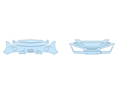 PAINT PROTECTION KIT - 2024 CHEVROLET CORVETTE CONVERTIBLE LT1 REAR BUMPER - PRECUT PPF CLEAR BRA WRAP