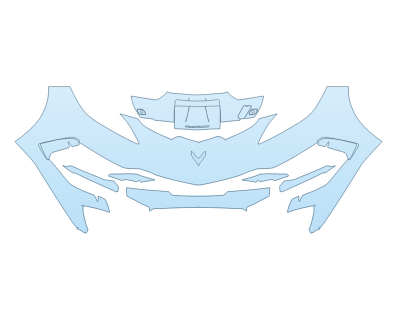 PAINT PROTECTION KIT - 2024 CHEVROLET CORVETTE CONVERTIBLE LT2 BUMPER - SENSORS - PRECUT PPF CLEAR BRA WRAP