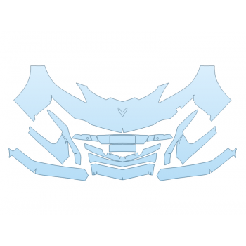 PAINT PROTECTION KIT - 2024 CHEVROLET CORVETTE Z06 CONVERTIBLE BUMPER - W/SEAMS - PRECUT PPF CLEAR BRA WRAP