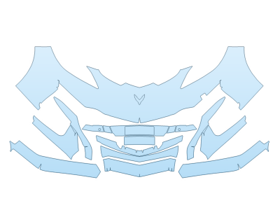 PAINT PROTECTION KIT - 2025 CHEVROLET CORVETTE Z06 CONVERTIBLE BUMPER - W/SEAMS - PRECUT PPF CLEAR BRA WRAP