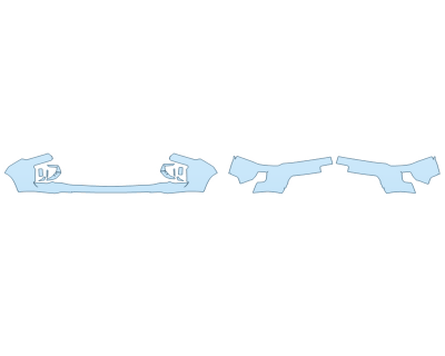 PAINT PROTECTION KIT - 2025 CHEVROLET SILVERADO 2500 HD CUSTOM BUMPER (MULTI PIECE) - PRECUT PPF CLEAR BRA WRAP