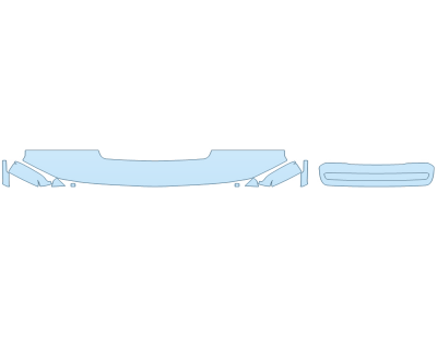 PAINT PROTECTION KIT - 2025 CHEVROLET SILVERADO 2500 HD CUSTOM HOOD FENDERS MIRRORS 12 INCH - (WRAPPED EDGES) - PRECUT PPF CLEAR BRA WRAP
